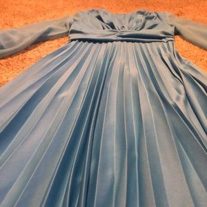 Renne Fair Sky Blue Gown with sheer sleeves 🦋